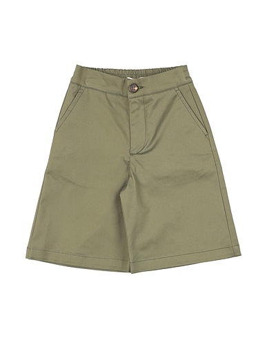 GOLDEN GOOSE Shorts & Bermuda Military green 98% Cotton, 2% Elastane, Polyester