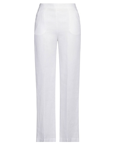 ROSSO35 Casual trouser White 100% Linen