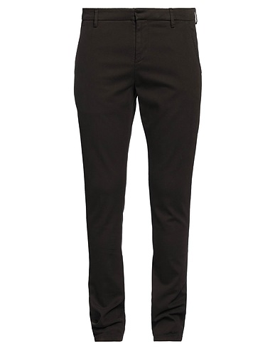 DONDUP Casual trouser Dark brown 69% Modal, 28% Cotton, 3% Elastane