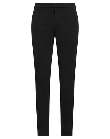 DONDUP Casual trouser NERO 69% Modal, 28% Cotton, 3% Elastane