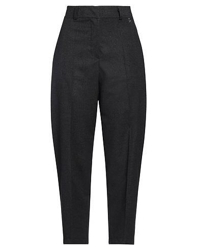 SOUVENIR Casual trouser Charcoal 76% Polyester, 22% Viscose, 2% Elastane