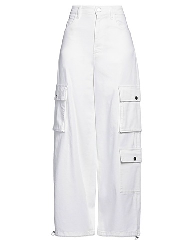 PINKO Denim pants White 97% Cotton, 3% Elastane