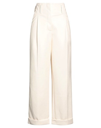 PHILOSOPHY di LORENZO SERAFINI Casual trouser PANNA 100% Polyester, Polyurethane resin