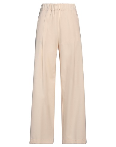 SEMICOUTURE Casual trouser Beige 53% Polyester, 43% Virgin Wool, 4% Elastane