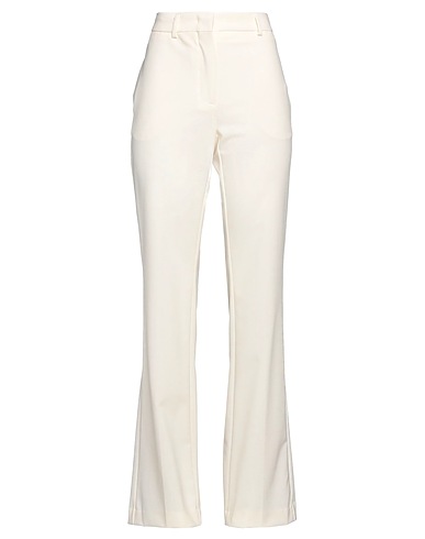 SEMICOUTURE Pantalone Bianco 53% Poliestere, 43% Lana Vergine, 4% Elastan