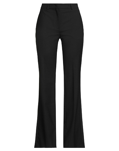 SEMICOUTURE Pantalone Nero 53% Poliestere, 43% Lana Vergine, 4% Elastan