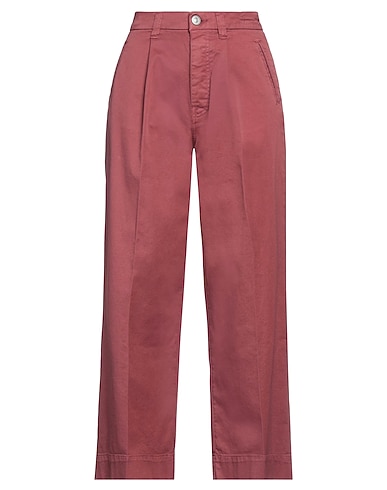 CARE LABEL Casual trouser Brick red 97% Cotton, 3% Elastane