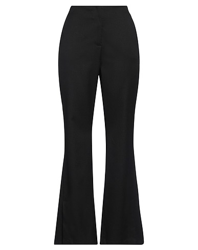 WEILI ZHENG Повседневные брюки Чёрный 58% Полиэстер, 25% Тенсель™, 15% Шерсть, 2% Эластан