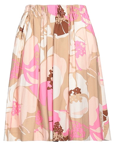 MYTHS Midi skirt Beige 97% Cotton, 3% Elastane