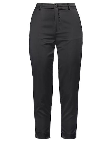 VIRNA DRÒ Casual pants Black 96% Polyester, 4% Elastane