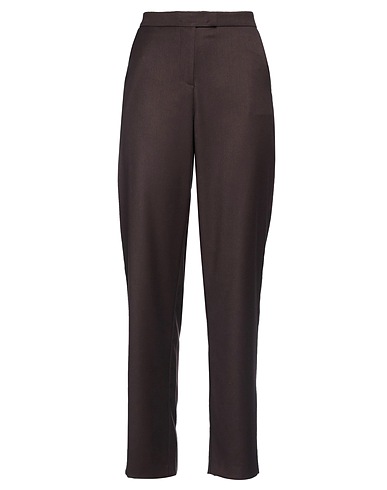 JIJIL Casual trouser Dark brown 64% Polyester, 33% Viscose, 3% Elastane