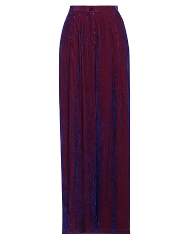 MOMONÍ Casual trouser Purple 100% Viscose, Mother-of-pearl