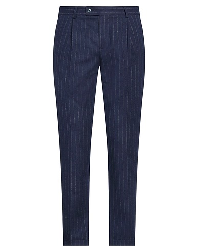 GREY DANIELE ALESSANDRINI Casual trouser Blue 38% Acrylic, 33% Polyester, 24% Wool, 5% Other Fibres