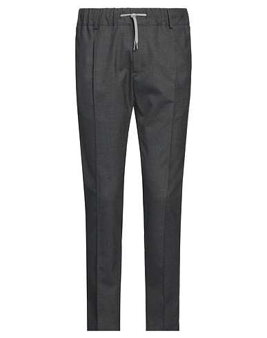 GREY DANIELE ALESSANDRINI Casual trouser Lead 64% Polyester, 34% Viscose, 2% Elastane
