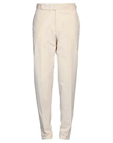 ISAIA パンツ アイボリー コットン 88% / ウール 10% / ポリウレタン 2%