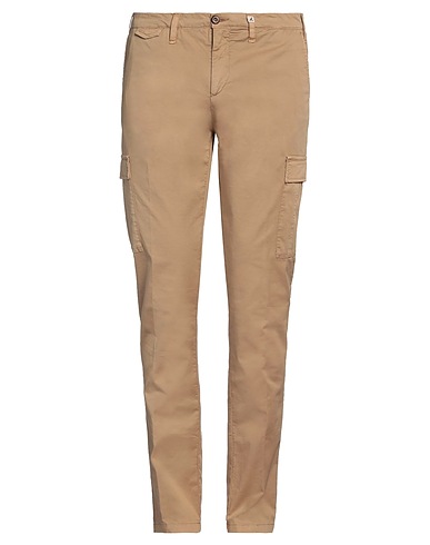 MYTHS Casual trouser Beige 97% Cotton, 3% Elastane