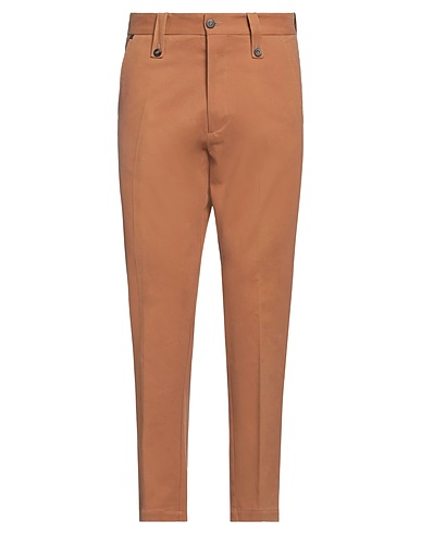 MESSAGERIE Casual trouser Brown 98% Cotton, 2% Elastane