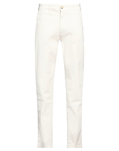 STILOSOPHY Casual trouser Ivory 98% Cotton, 2% Elastane