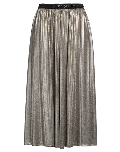 LIU •JO Midi skirt Gold 96% Polyester, 4% Elastane