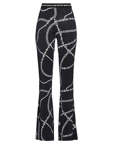 VERSACE JEANS COUTURE Casual trouser Black 90% Viscose, 10% Elastane