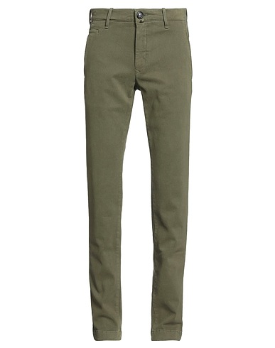 JACOB COHЁN Pantalone Verde militare 98% Cotone, 2% Elastan, Poliestere