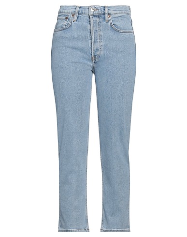 RE/DONE Denim trousers Blue 96% Cotton, 3% Polyester, 1% Elastane