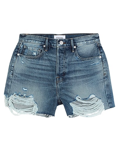 FRAME Denim shorts Blue 85% Cotton, 15% Re-Used Cotton