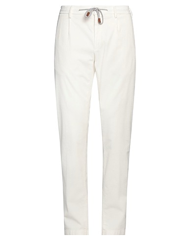 ELEVENTY Casual trouser White 77% Cotton, 22% Lyocell, 1% Elastane