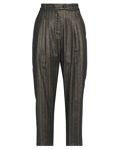 SOUVENIR Casual trouser Gold 62% Viscose, 35% Polyester, 3% Elastane