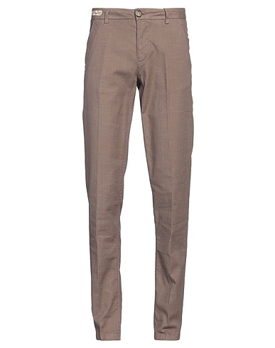 NO LAB Casual trouser Khaki 67% Cotton, 30% Linen, 2% Polyester, 1% Elastane