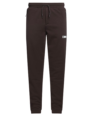 EA7 Casual pants Chocolate brown 57% Polyester, 43% Cotton