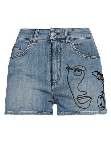 MOSCHINO Denim shorts Blue 98% Cotton, 2% Elastane