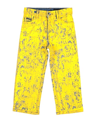 DOLCE&GABBANA Denim pants Yellow 98% Cotton, 2% Elastane