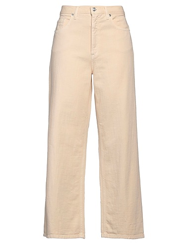 NINE IN THE MORNING Denim trousers Beige 100% Cotton