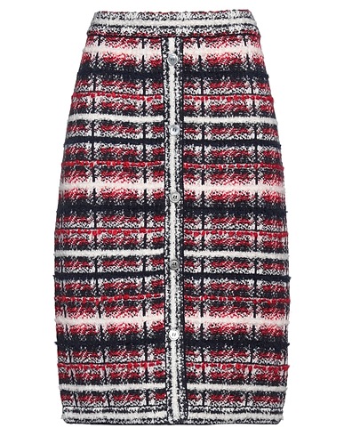 THOM BROWNE Midi skirt Navy 66% Virgin Wool, 19% Mohair wool, 8% Polyamide, 7% Wool
