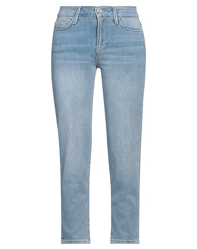 FRAME Denim trousers Blue 97% Organic cotton, 3% Elastane