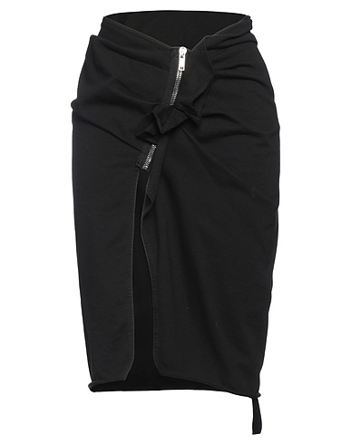 DRKSHDW by RICK OWENS Midi skirt Black 100% Cotton
