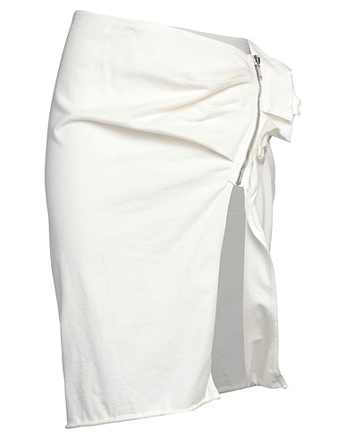 DRKSHDW by RICK OWENS Gonna midi Bianco 100% Cotone