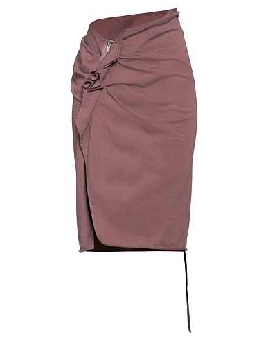 DRKSHDW by RICK OWENS Midi skirt Plum 100% Cotton