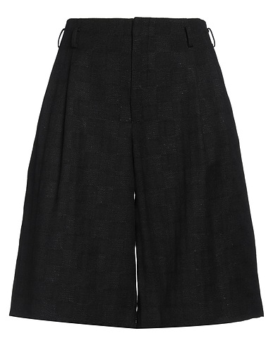 COMME des GARÇONS Shorts & Bermuda Black 89% Wool, 11% Silk