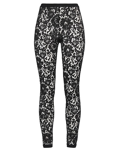 VALENTINO GARAVANI Leggings Black 45% Viscose, 32% Cotton, 19% Polyamide, 4% Elastane, Polyester