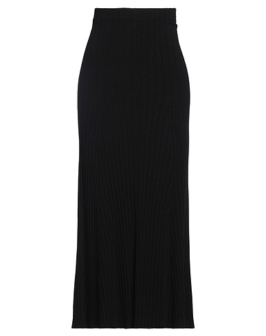 ROBERTO COLLINA Maxi Skirts Black 83% Viscose, 17% Polyester