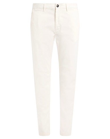 LIU •JO MAN Casual trouser White 98% Cotton, 2% Elastane