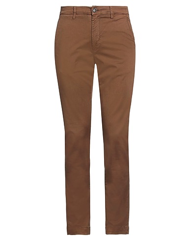 LIU •JO MAN Casual trouser Brown 98% Cotton, 2% Elastane
