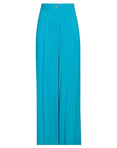 FORTE_FORTE Pantalone Azzurro 95% Viscosa, 5% Seta
