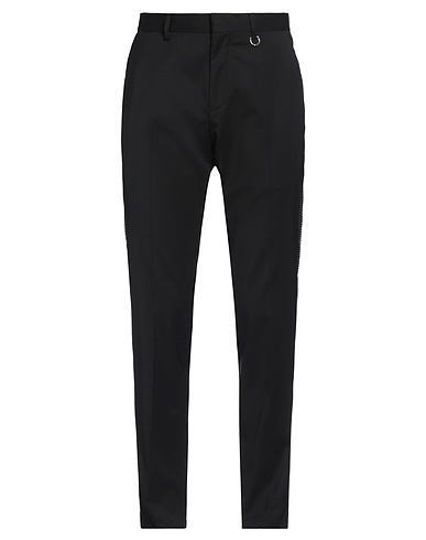 JOHN RICHMOND Casual trouser Black 100% Virgin Wool, Polyester