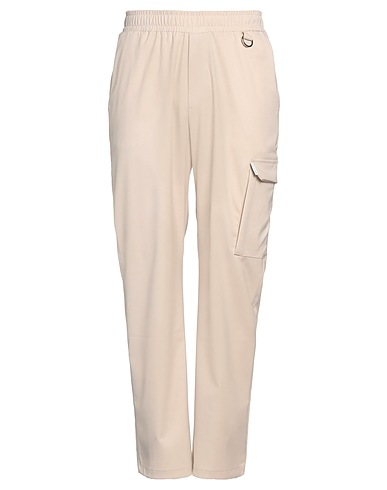 FAMILY FIRST  Milano Casual pants Beige 49% Polyester, 30% Viscose, 20% Wool, 1% Elastane