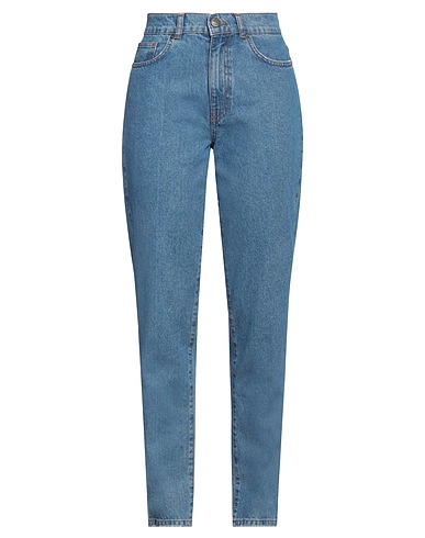 TWINSET Denim trousers Blue 100% Cotton, Polyester