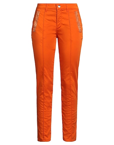 LIU •JO Casual pants ARANCIONE 65% Cotton, 31% Polyester, 4% Elastane