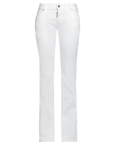 DSQUARED2 Denim trousers White 92% Cotton, 5% Elastomultiester, 3% Elastane